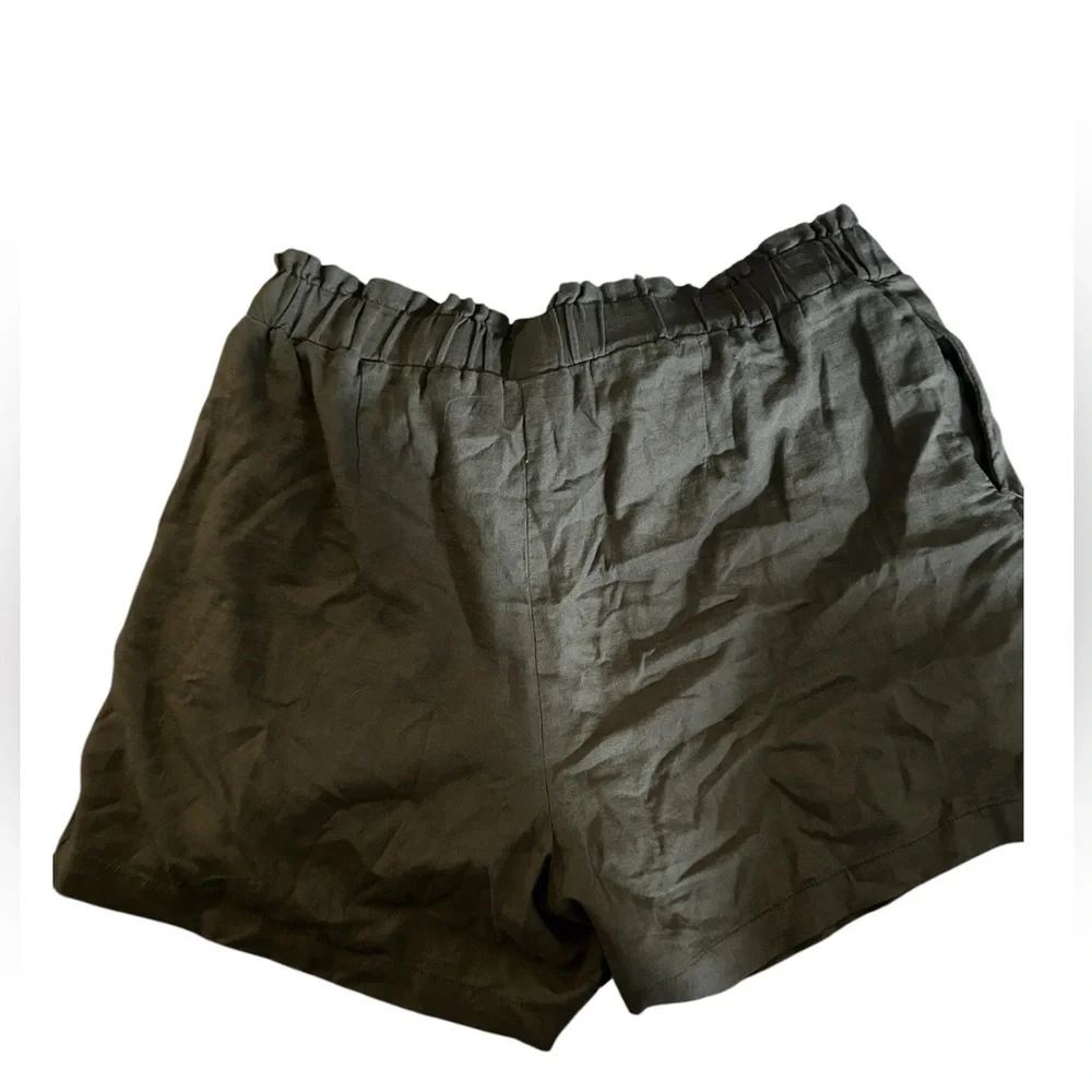 Cato Green Tie Waist Shorts Relaxed Fit Lightweight - Picture 2 of 4